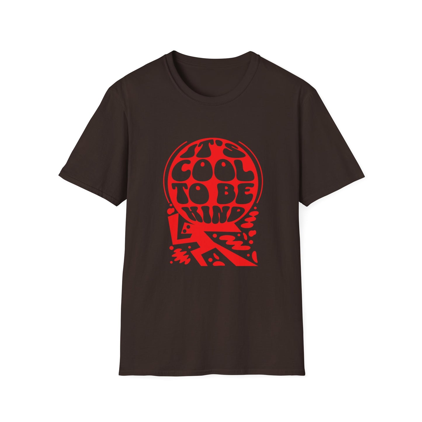 It’s Cool to Be Kind T-Shirt – Red Retro Kindness Graphic Tee with Vintage-Inspired Positive Message