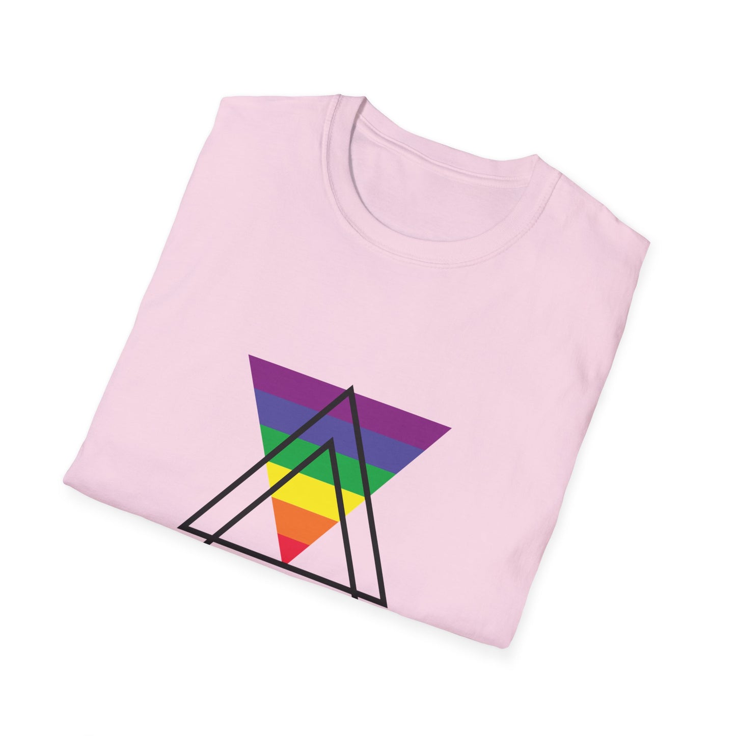 Gay and Okay T-Shirt – Geometric Rainbow LGBTQ+ Graphic Tee with Bold Inclusive Pride Design