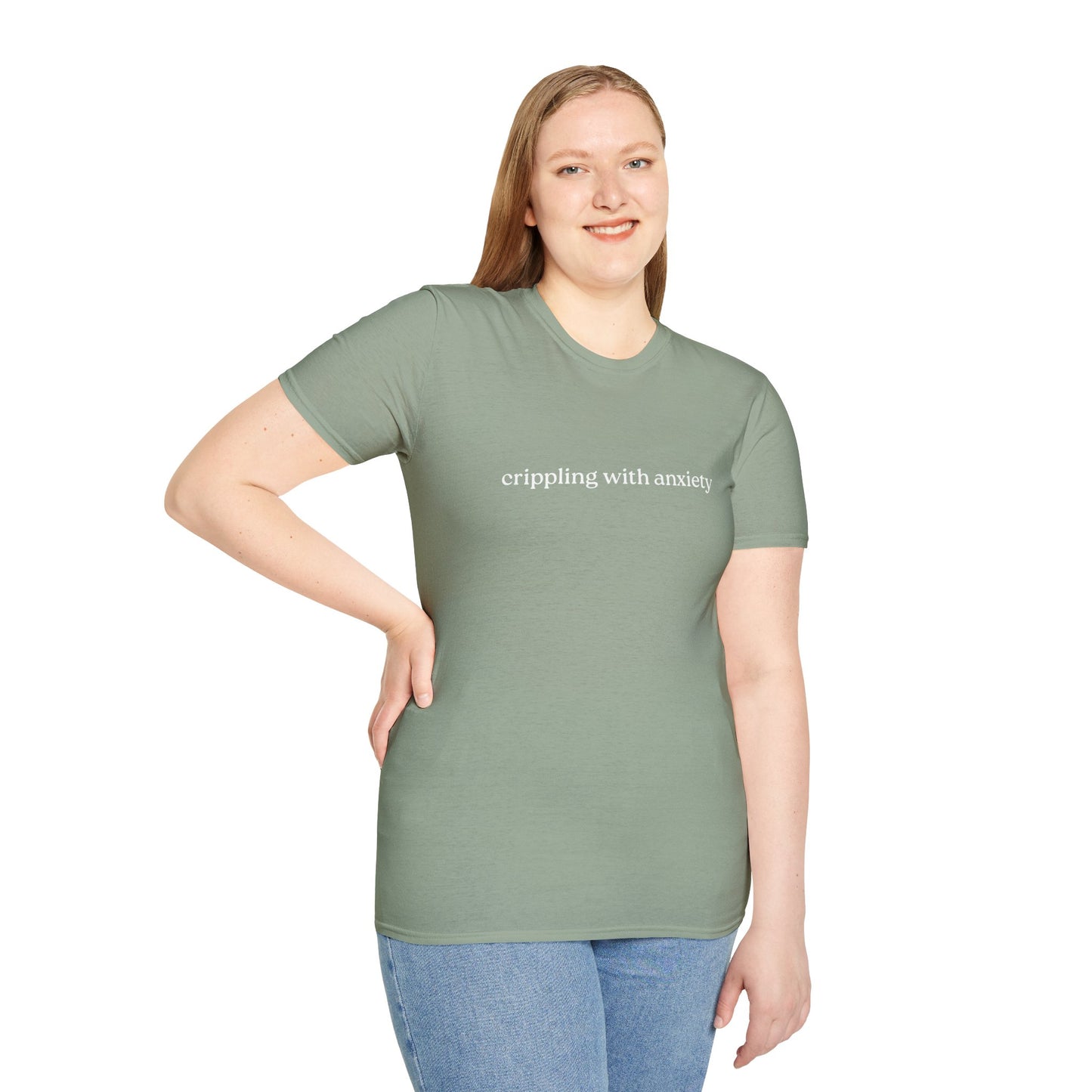 Crippling With Anxiety T-Shirt – Honest Mental Health Graphic Tee with Bold Statement Design