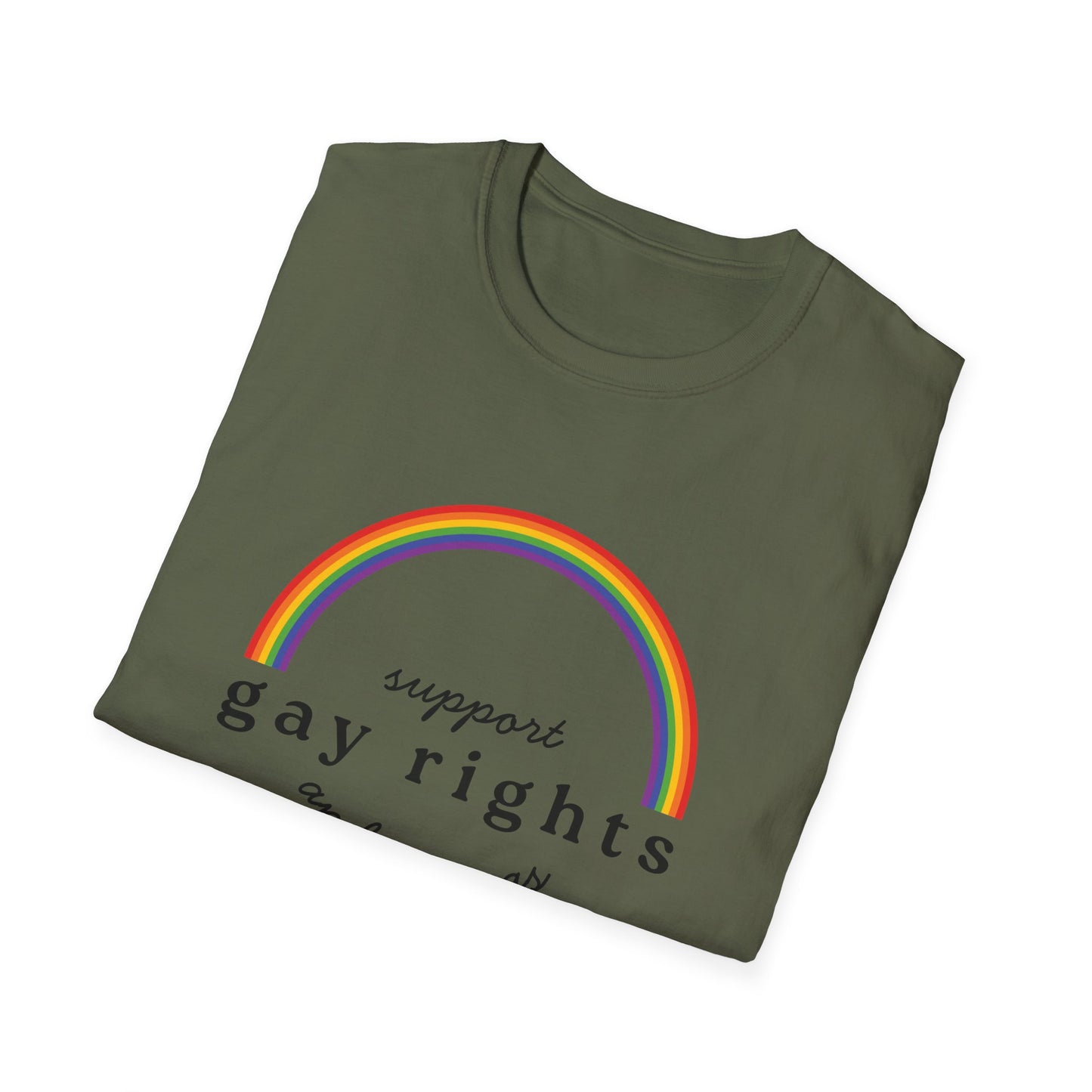 I Support Gay Rights and Wrongs T-Shirt – Rainbow LGBTQ+ Graphic Tee with Bold Inclusive & Humorous Pride Design