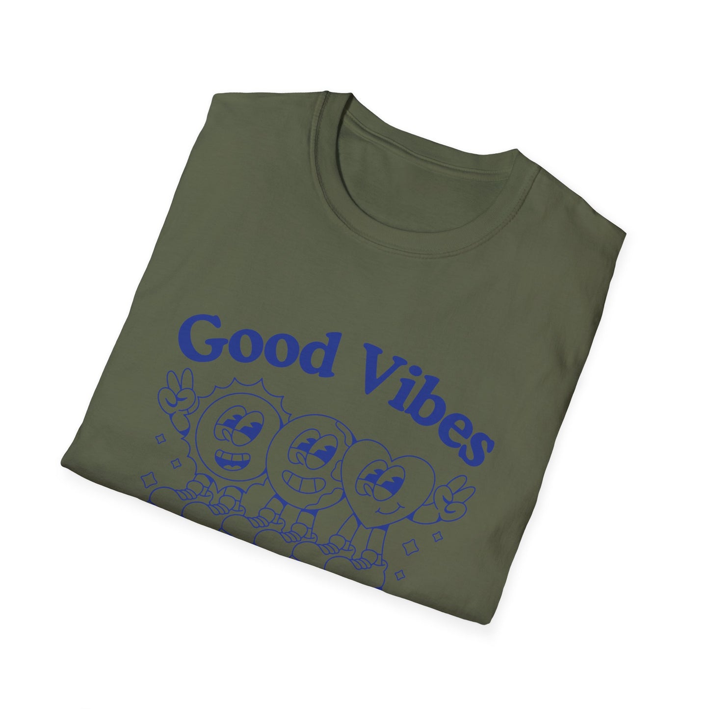 Good Vibes Worldwide T-Shirt – Retro Global Positivity Graphic Tee with Vintage Travel-Inspired Design