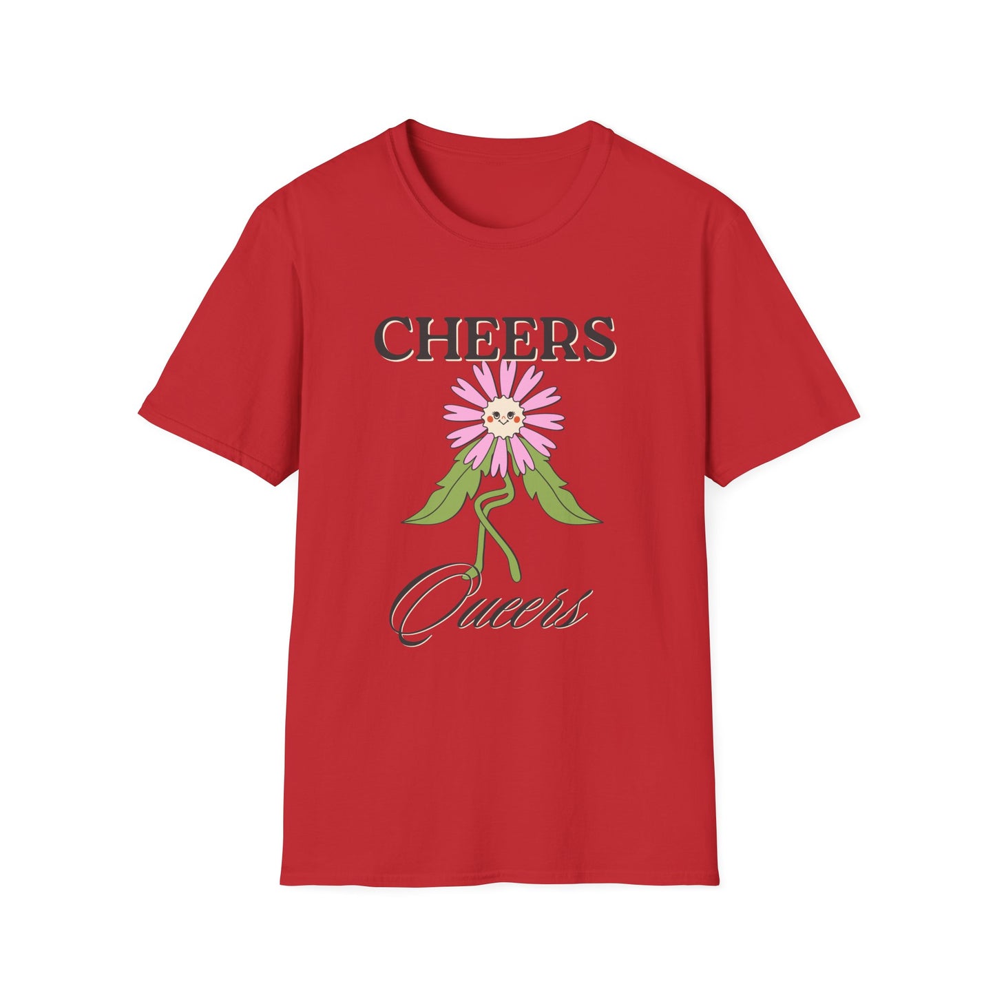 Cheers Queers T-Shirt – Retro LGBTQ+ Pride Graphic Tee with Bold Vintage-Inspired Celebration Design