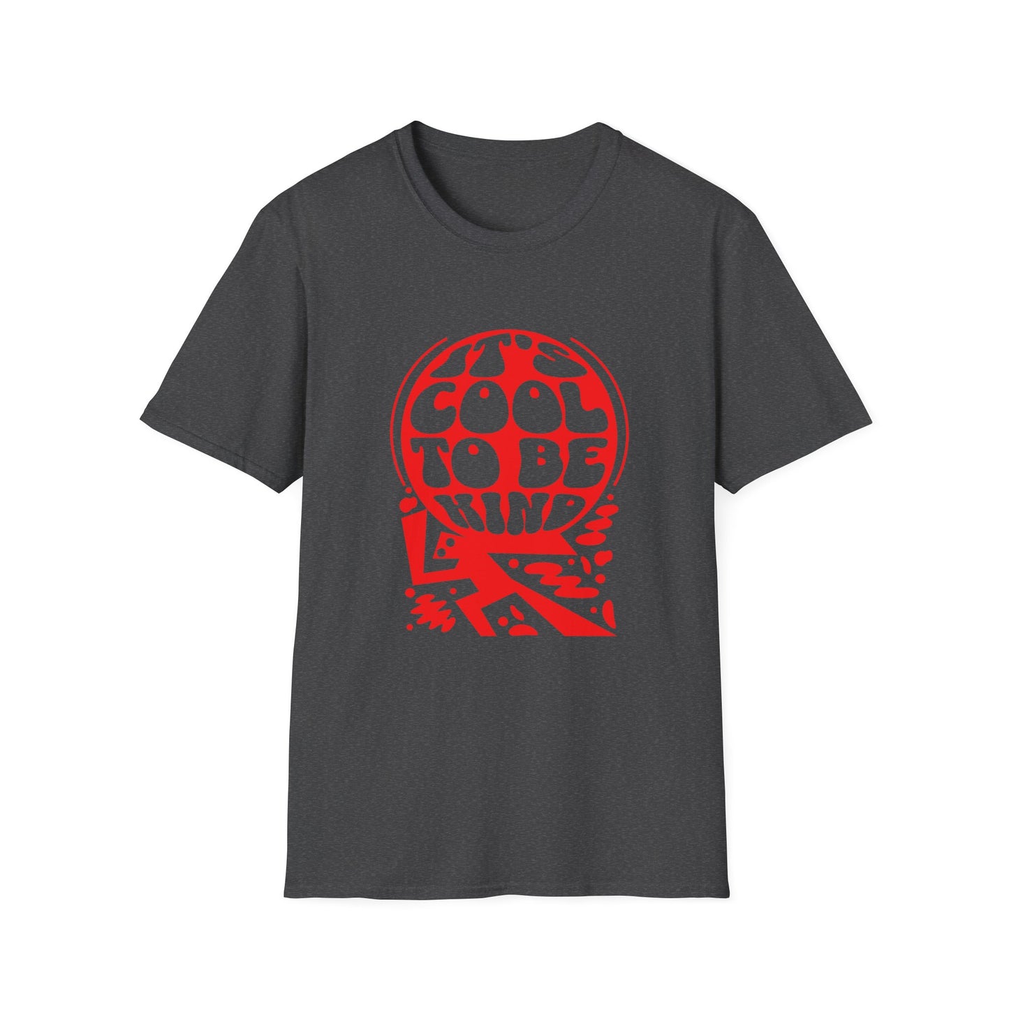 It’s Cool to Be Kind T-Shirt – Red Retro Kindness Graphic Tee with Vintage-Inspired Positive Message