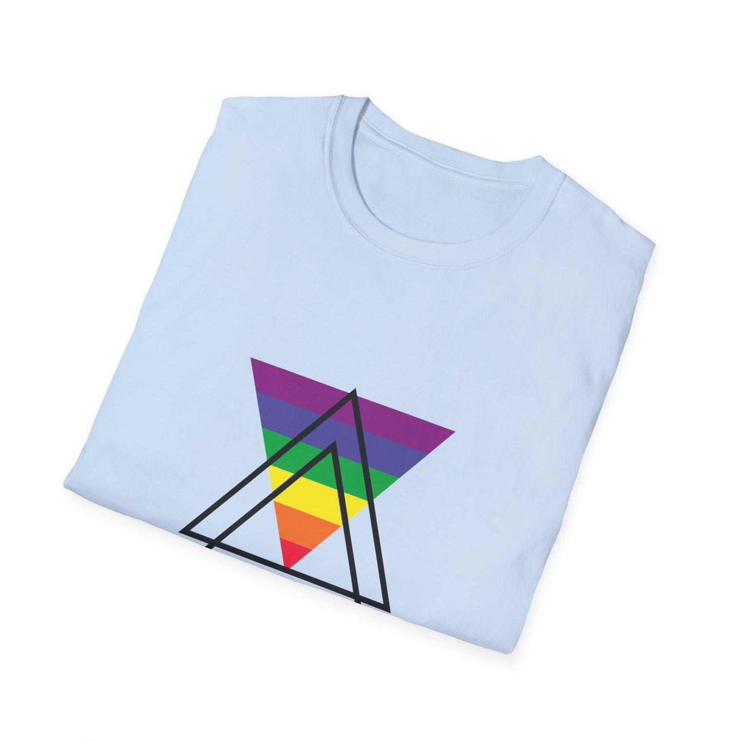 Gay and Okay T-Shirt – Geometric Rainbow LGBTQ+ Graphic Tee with Bold Inclusive Pride Design
