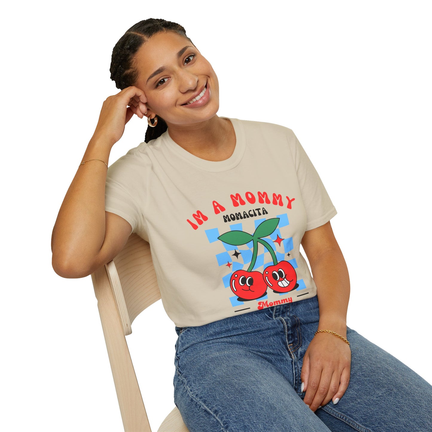 I’m a Mommy, Mamacita T-Shirt – Cherry Retro Love Island-Inspired Tee for Hot Moms & Reality TV Fans