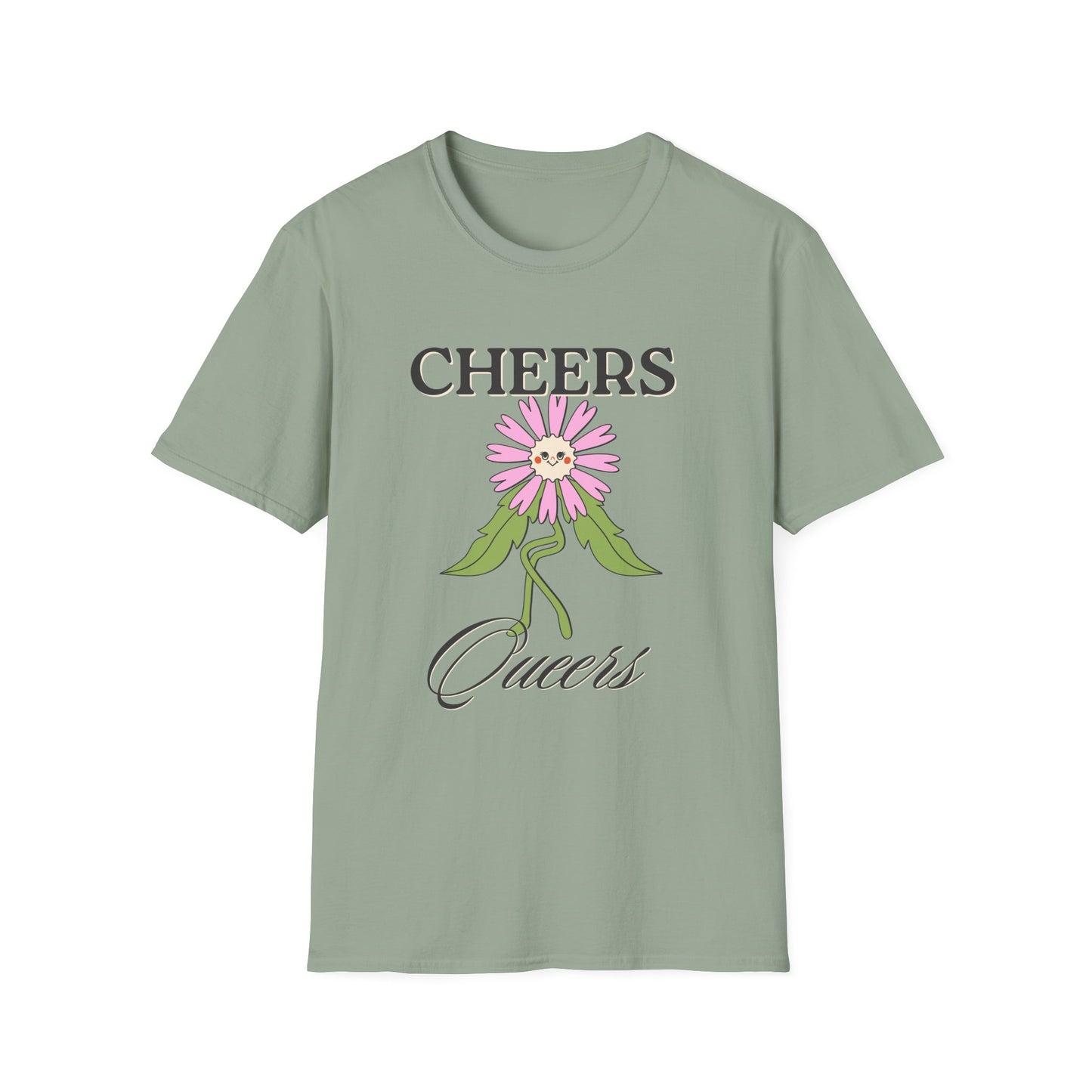 Cheers Queers T-Shirt – Retro LGBTQ+ Pride Graphic Tee with Bold Vintage-Inspired Celebration Design