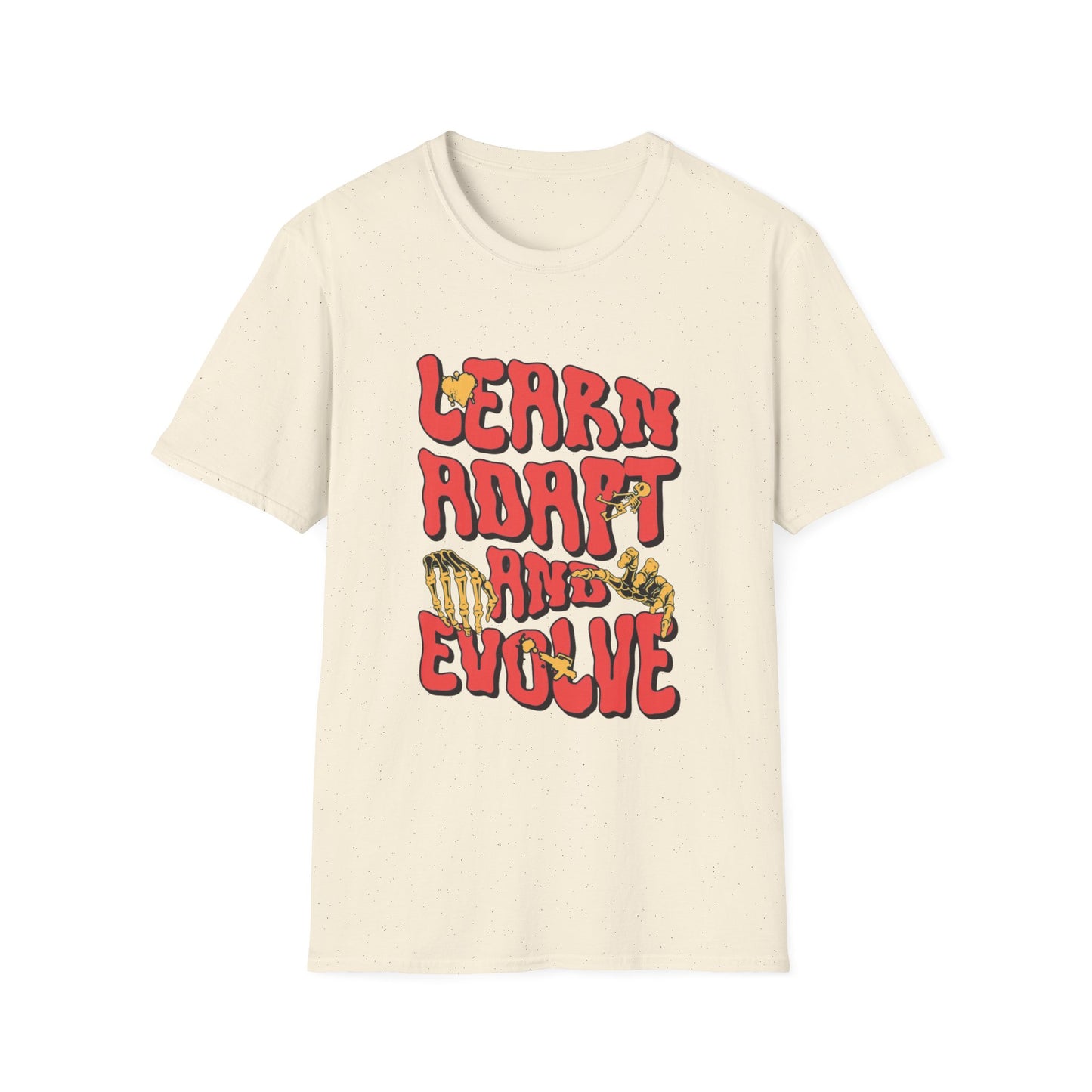 Learn Adapt Evolve T-Shirt – Motivational Graphic Tee with Bold Inspirational Typography