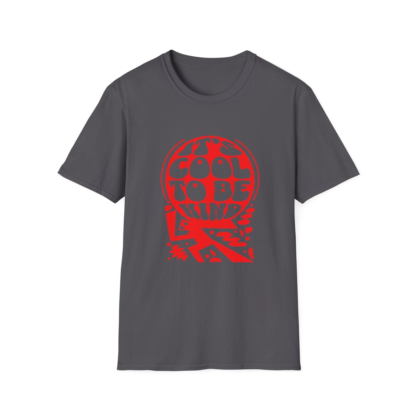 It’s Cool to Be Kind T-Shirt – Red Retro Kindness Graphic Tee with Vintage-Inspired Positive Message