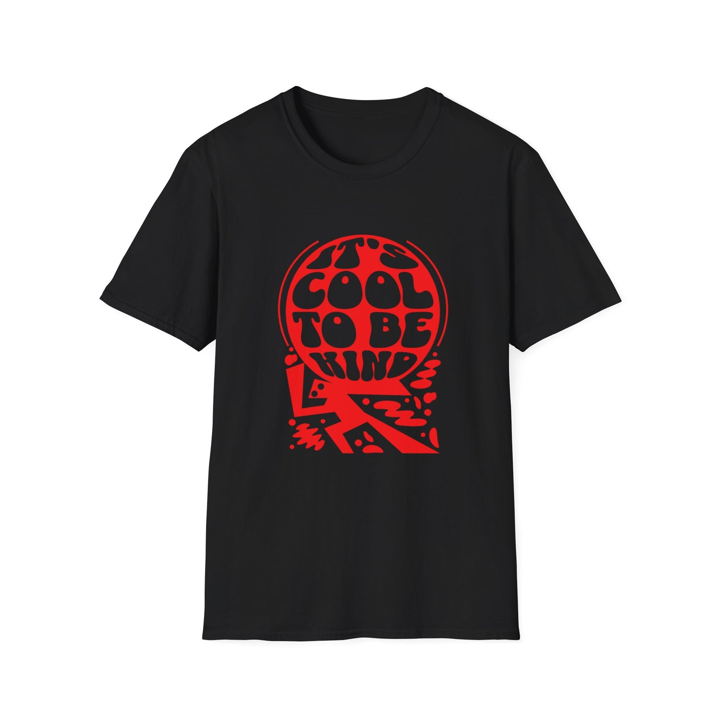 It’s Cool to Be Kind T-Shirt – Red Retro Kindness Graphic Tee with Vintage-Inspired Positive Message