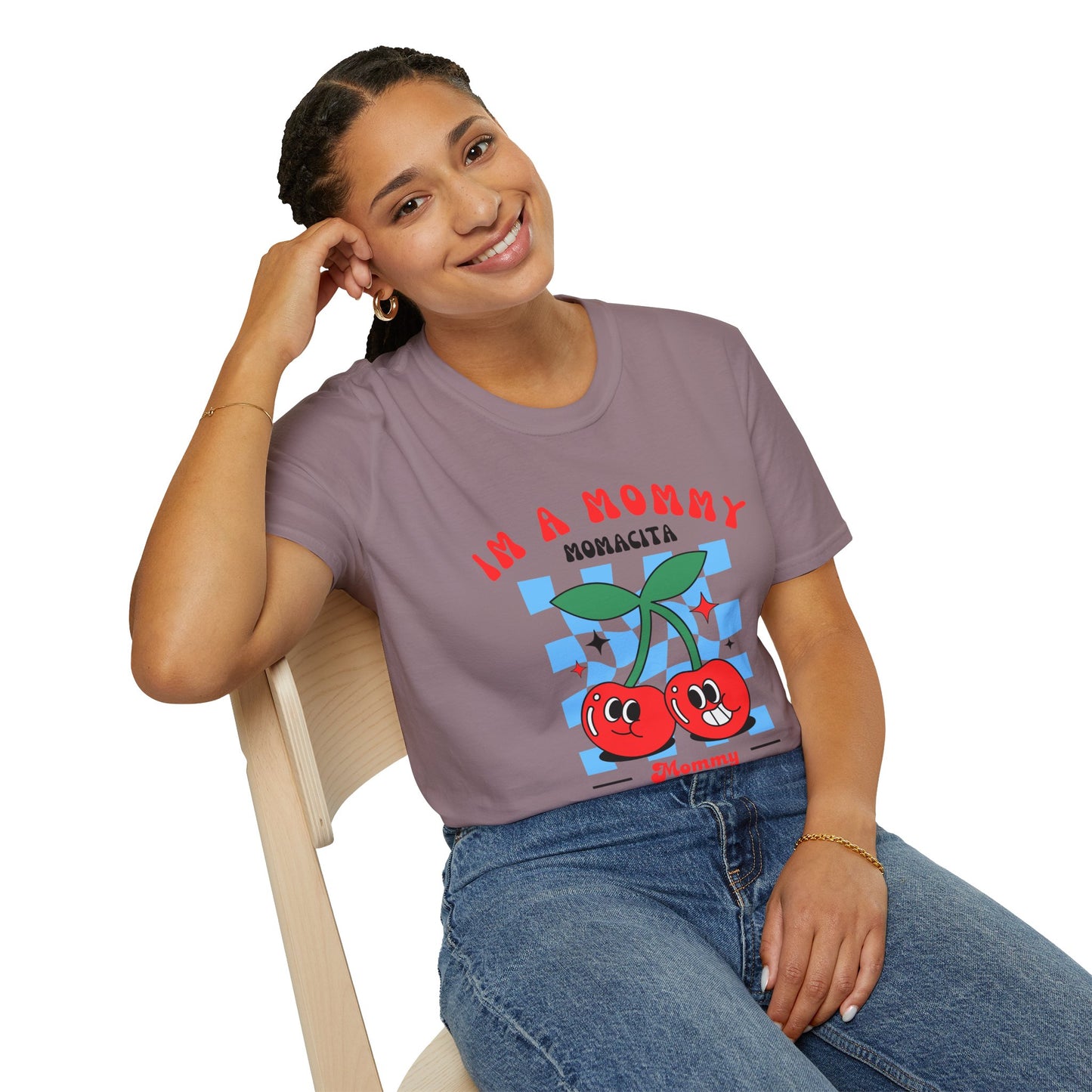 I’m a Mommy, Mamacita T-Shirt – Cherry Retro Love Island-Inspired Tee for Hot Moms & Reality TV Fans
