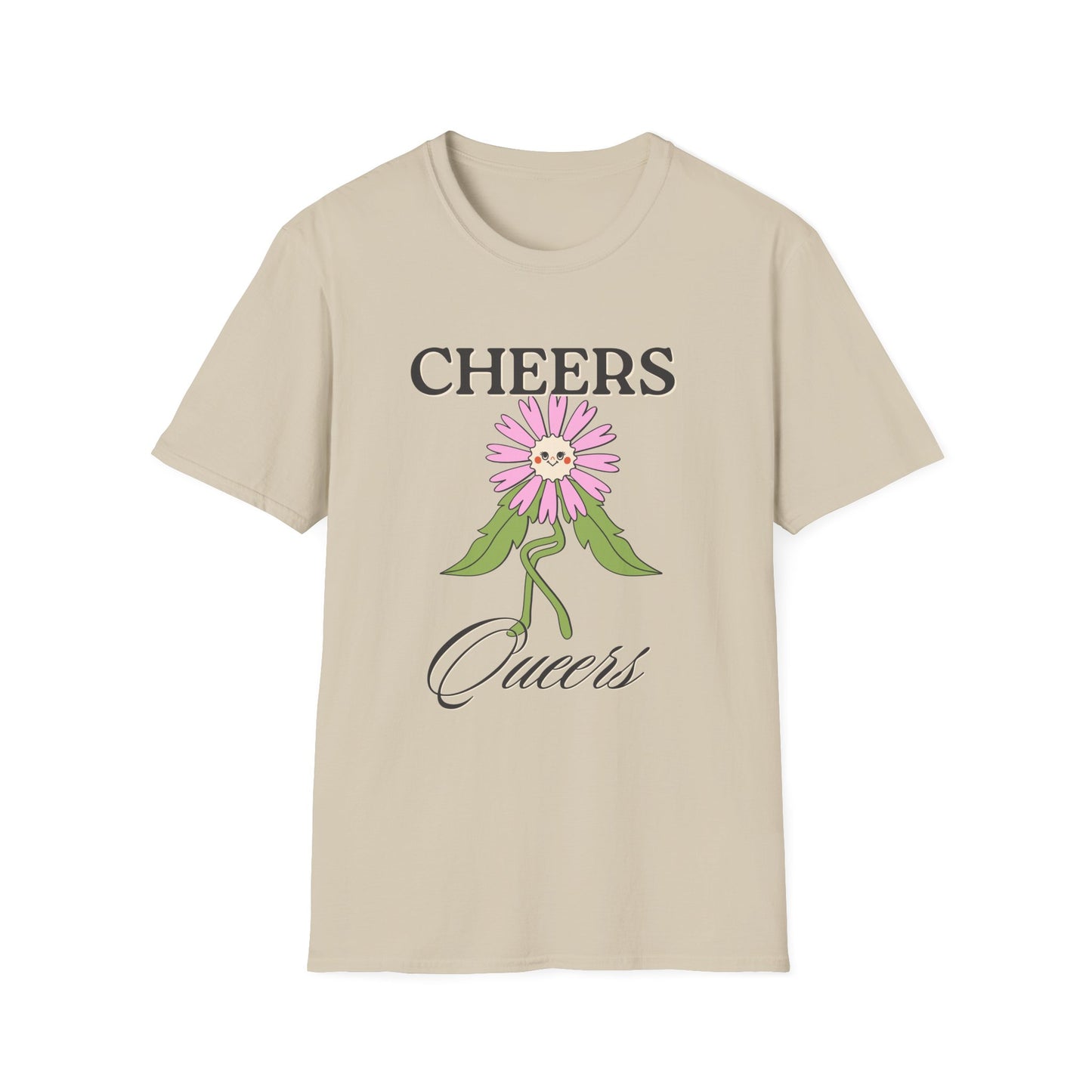 Cheers Queers T-Shirt – Retro LGBTQ+ Pride Graphic Tee with Bold Vintage-Inspired Celebration Design