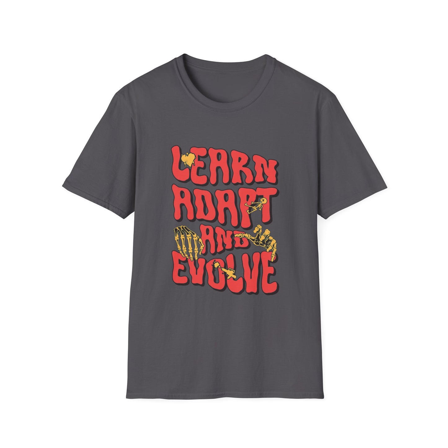 Learn Adapt Evolve T-Shirt – Motivational Graphic Tee with Bold Inspirational Typography