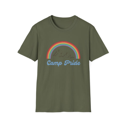 Camp Pride T-Shirt – Retro LGBTQ+ Graphic Tee with Bold Vintage-Inspired Queer Aesthetic