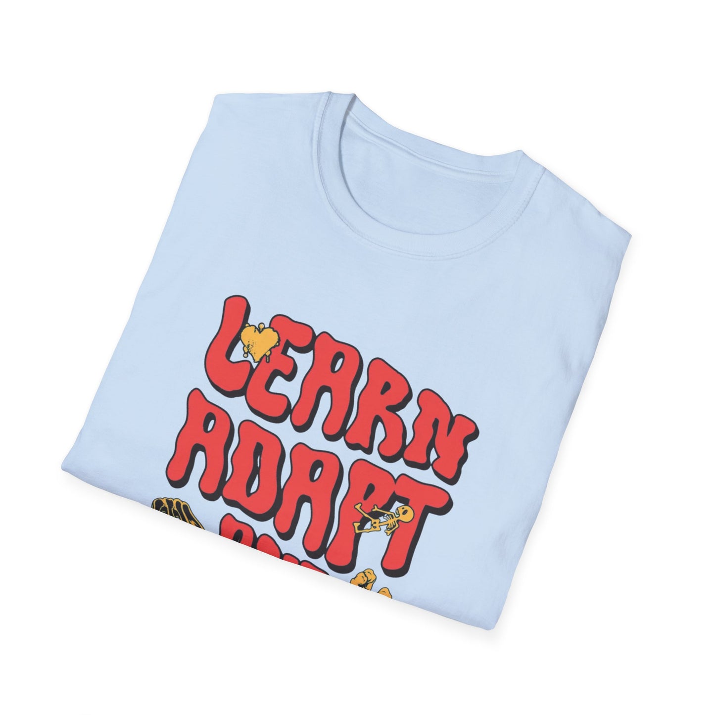 Learn Adapt Evolve T-Shirt – Motivational Graphic Tee with Bold Inspirational Typography