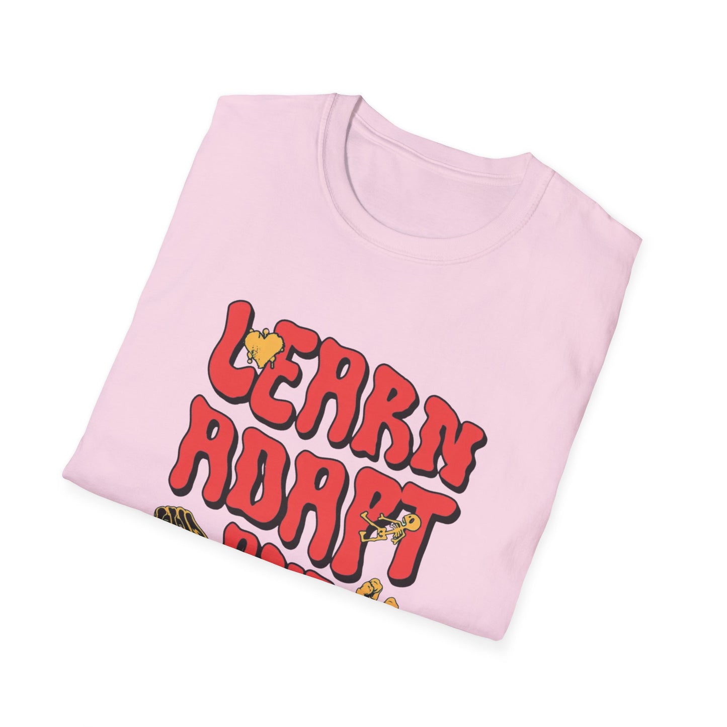 Learn Adapt Evolve T-Shirt – Motivational Graphic Tee with Bold Inspirational Typography