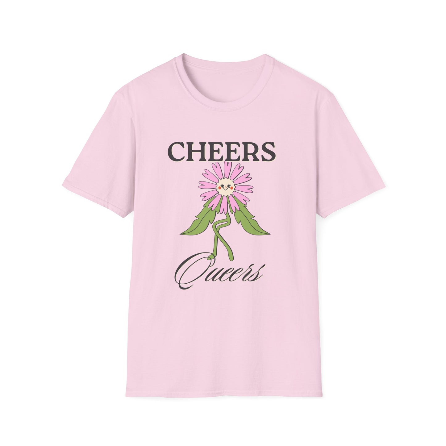 Cheers Queers T-Shirt – Retro LGBTQ+ Pride Graphic Tee with Bold Vintage-Inspired Celebration Design