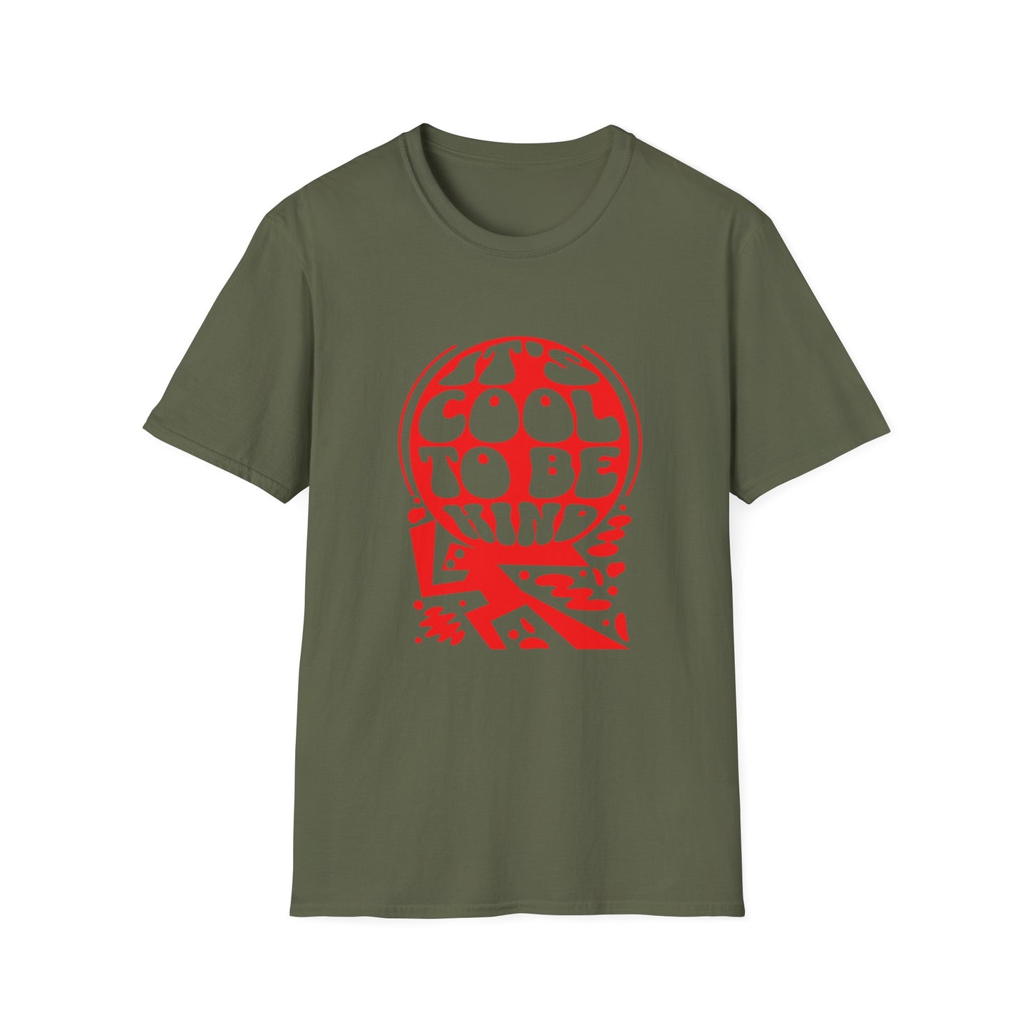 It’s Cool to Be Kind T-Shirt – Red Retro Kindness Graphic Tee with Vintage-Inspired Positive Message