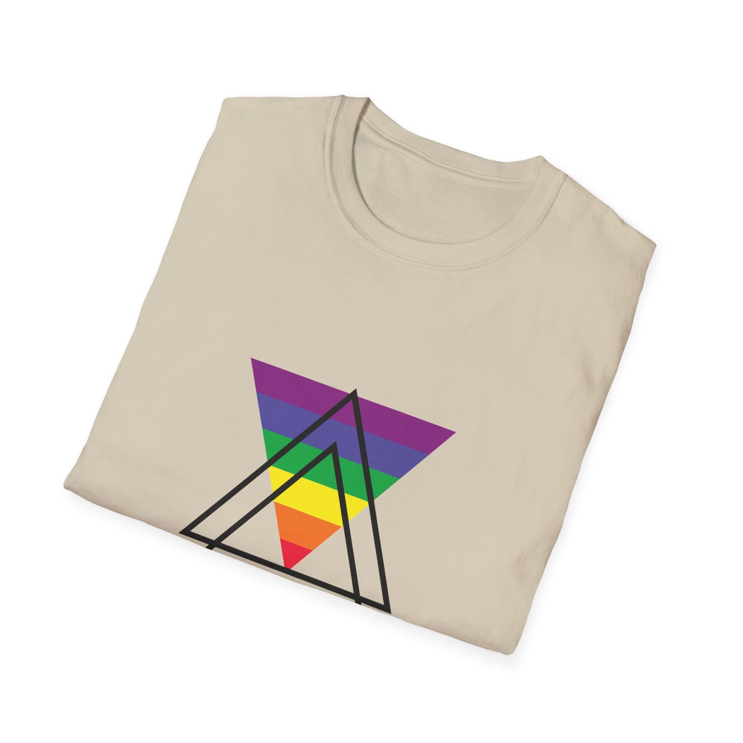 Gay and Okay T-Shirt – Geometric Rainbow LGBTQ+ Graphic Tee with Bold Inclusive Pride Design